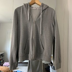 FOREVER 21 HEATHER GRAY ZIP UP JACKET